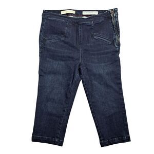 Pilcro and the Letterpress High Rise Denim Leggings Cropped 29 Blue Side Zip